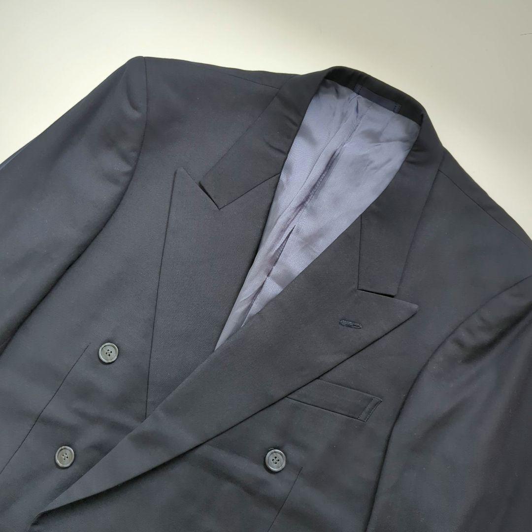 ロロピアーナ✨ポールスミス✨ネイビー ダブルブレスト ビジネススーツ M