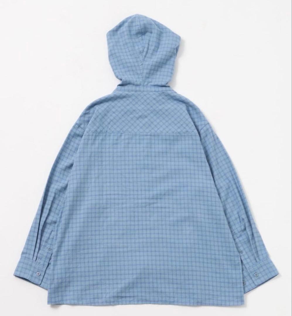 ニコアンド　ストレンジャーシングス　コラボチェックフードシャツ　タグ付き新品