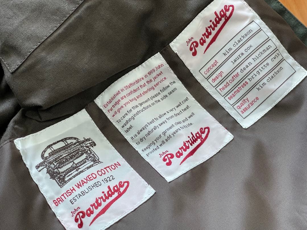 【JOHN PARTRIDGE/ジョンパートリッジ】オイルジャケット サイズS