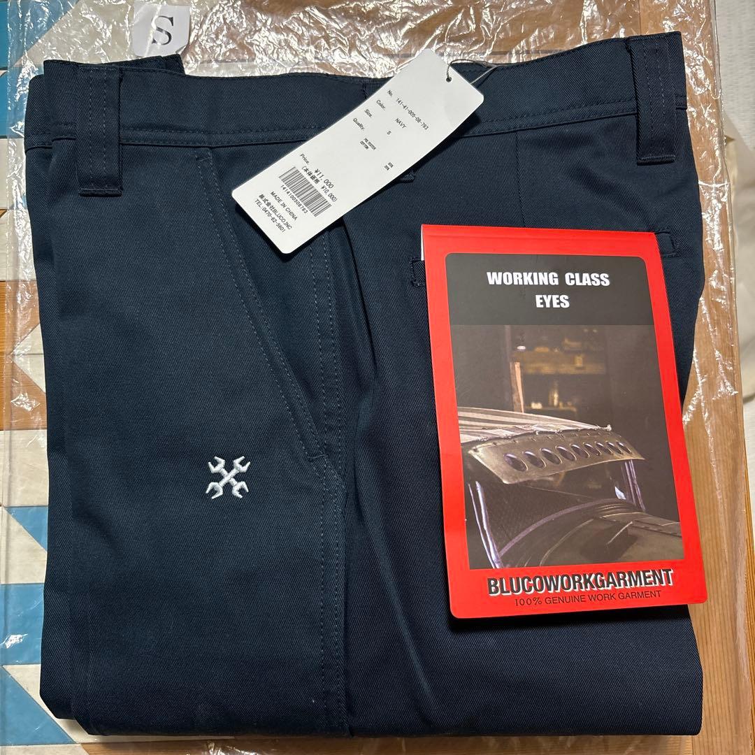 BLUCO ブルコ ワークパンツ 141-41-005 ネイビー　Sサイズ
