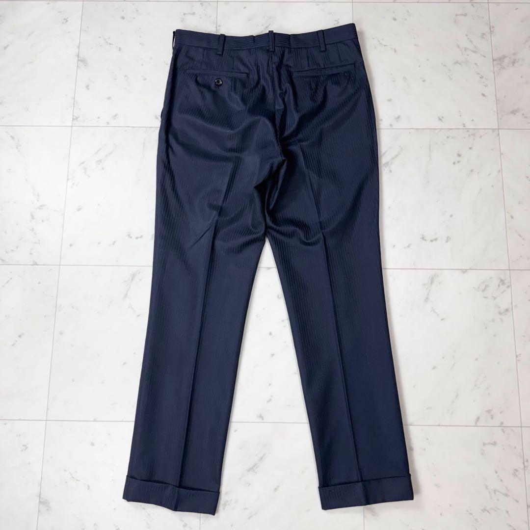 タケオキクチ 3ピース セットアップ スーツ ストライプ ネイビー サイズ3