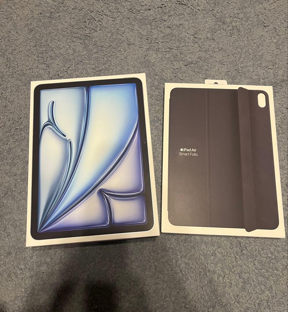 iPad Air 11インチ M2 ブルー 画面ひび割れあり