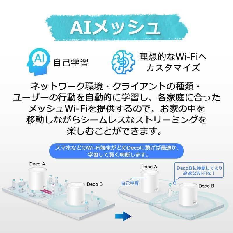 新品TP-Link Deco X50 AX3000 Wi-Fi6システム2パック