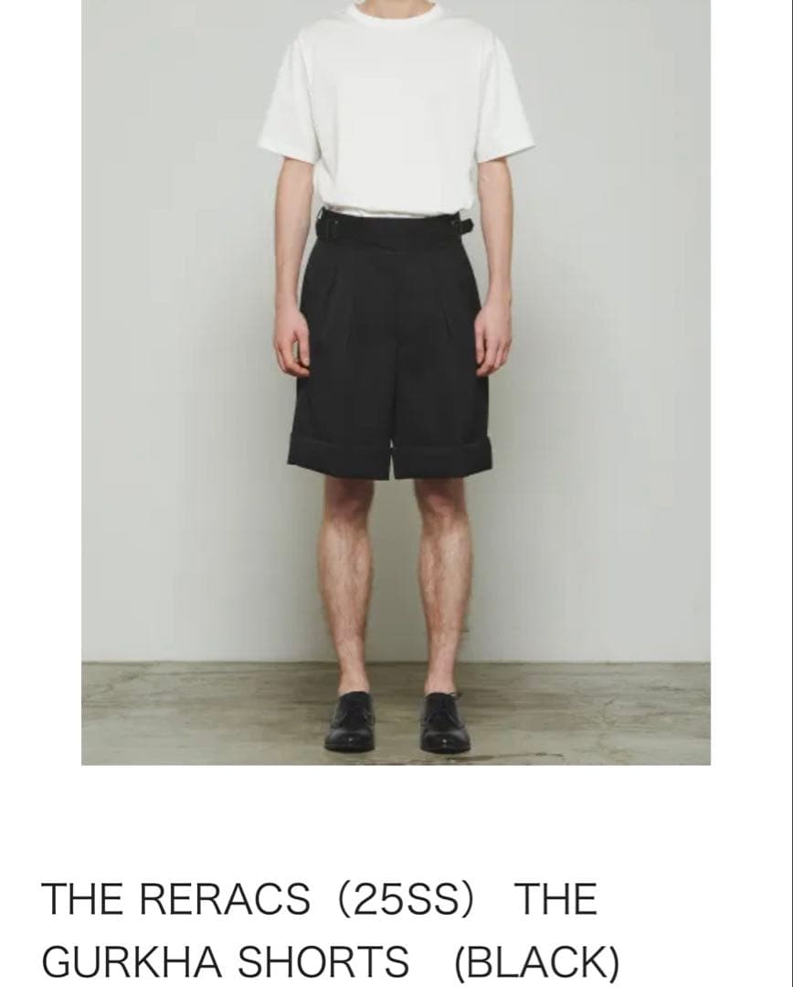 新品　25ss THE RERACS GURKHA SHORTS ブラック