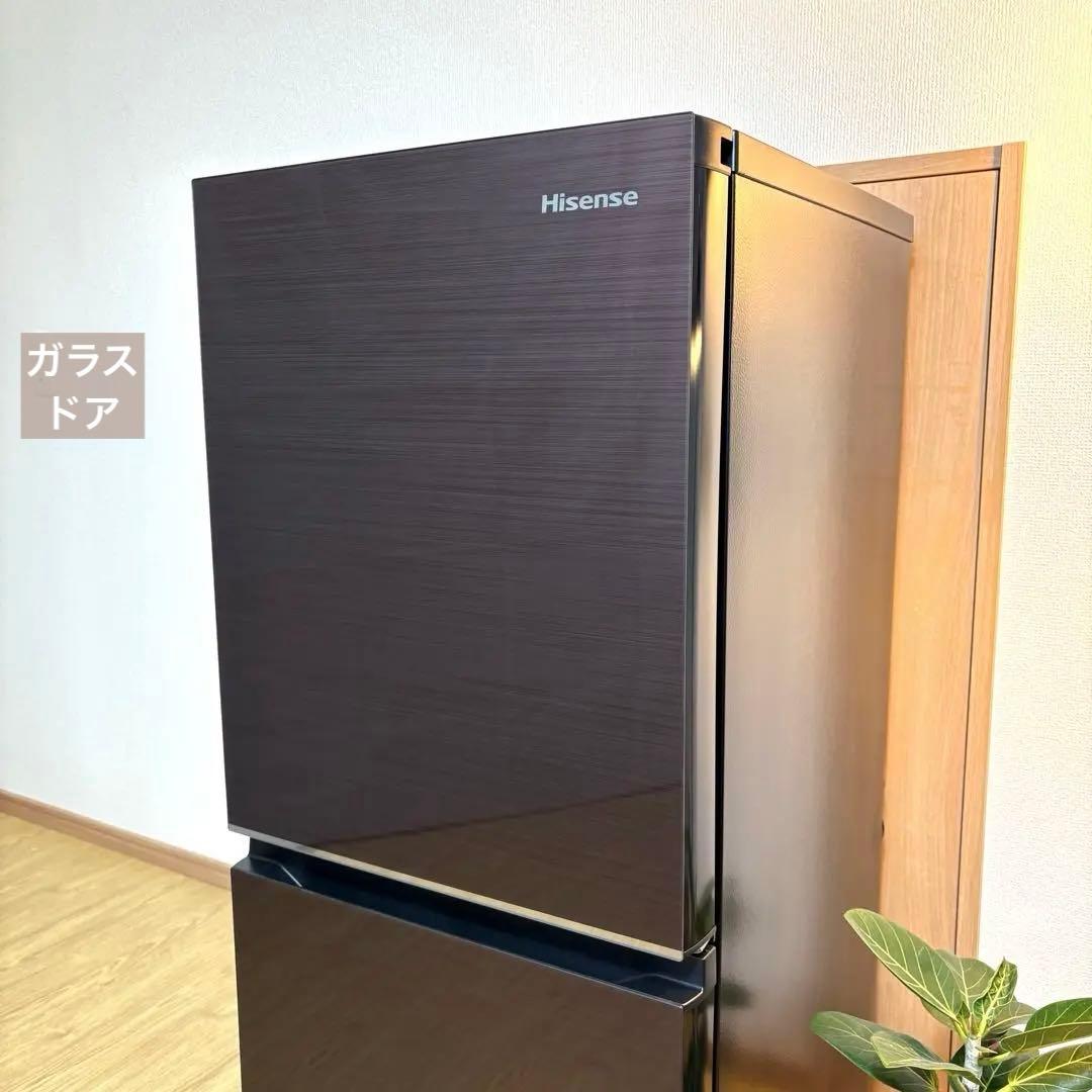 2023年式 冷蔵庫 一人暮らし 単身用 小型 無料保証付き ガラスドア 美品