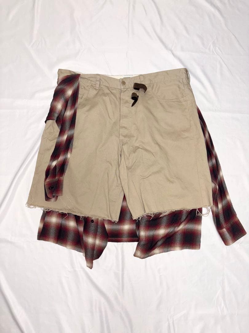 パンツ 2000s Facetasm check shirt docking short