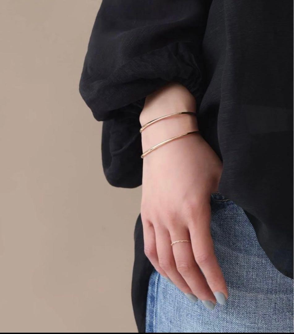 Lilas 2.5パイプC型バングル K10 ゴールド