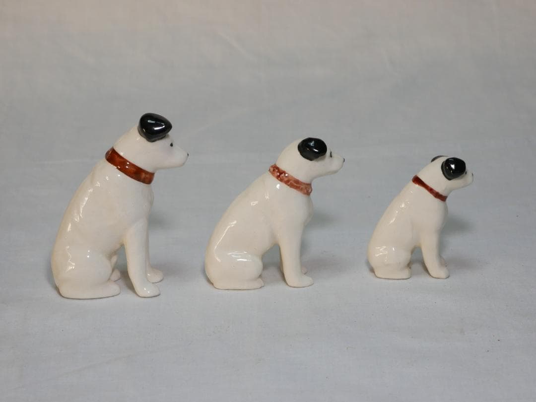 ビクター犬　ニッパー君　陶器置物　7匹　ビンテージ