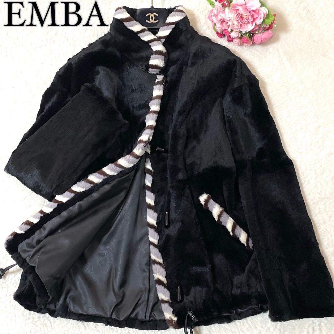 【美品】エンバ シェアードミンク ロング コート サイズL相当