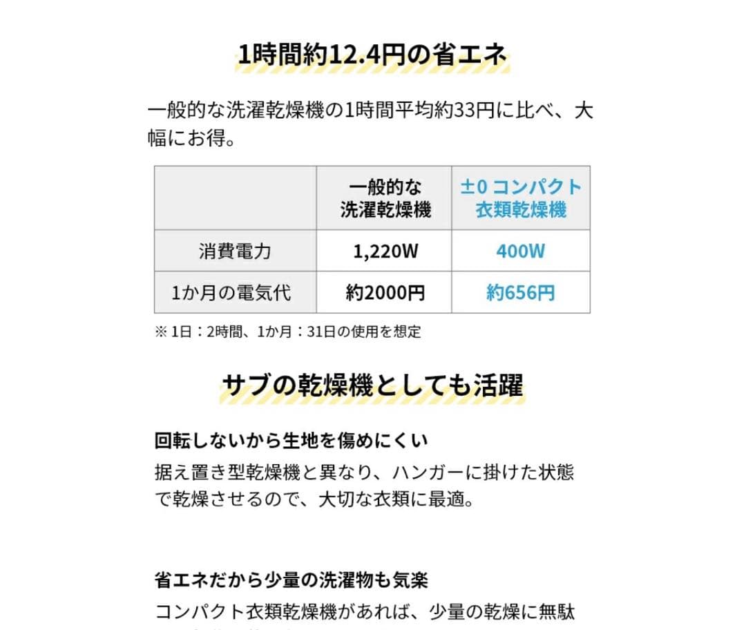 プラスマイナスゼロ　コンパクト衣類乾燥機XRC-G010 レッド