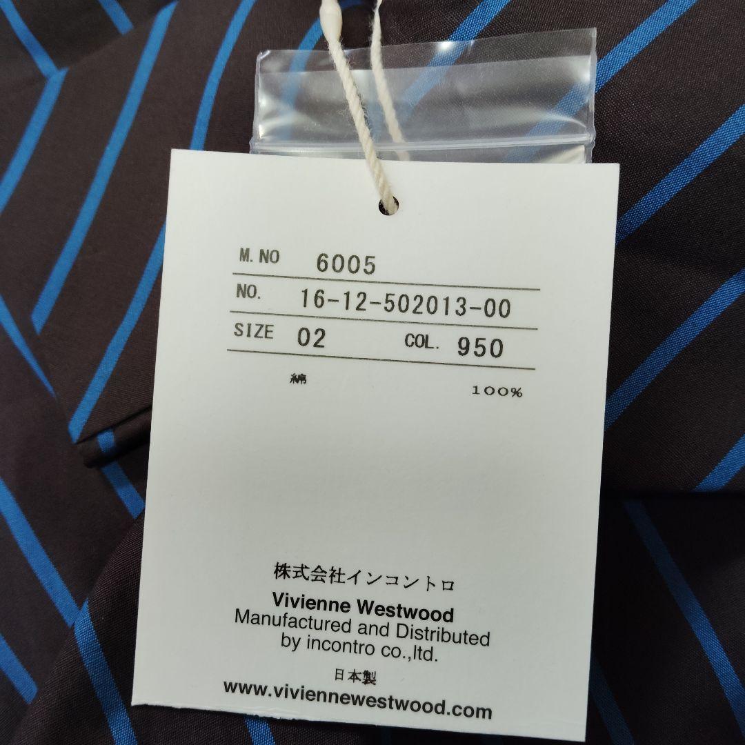 ヴィヴィアン　変形ワンピース　ストライプ　アシンメトリー　リボン　タグ付新品　M