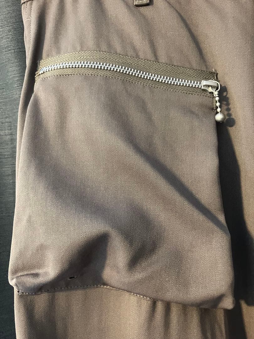 【マツフジ】 Wool Cargo Pocket Wide Trousers