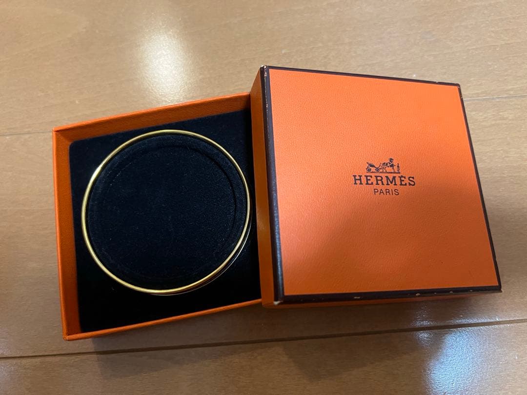 HERMES エルメス ブレスレット バングル エマイユPM ライオン　美品