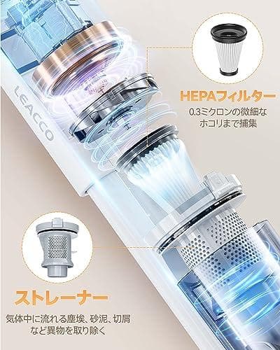 掃除機 コード式 40000Pa Leacco サイクロン 軽量 【新品未仕様】