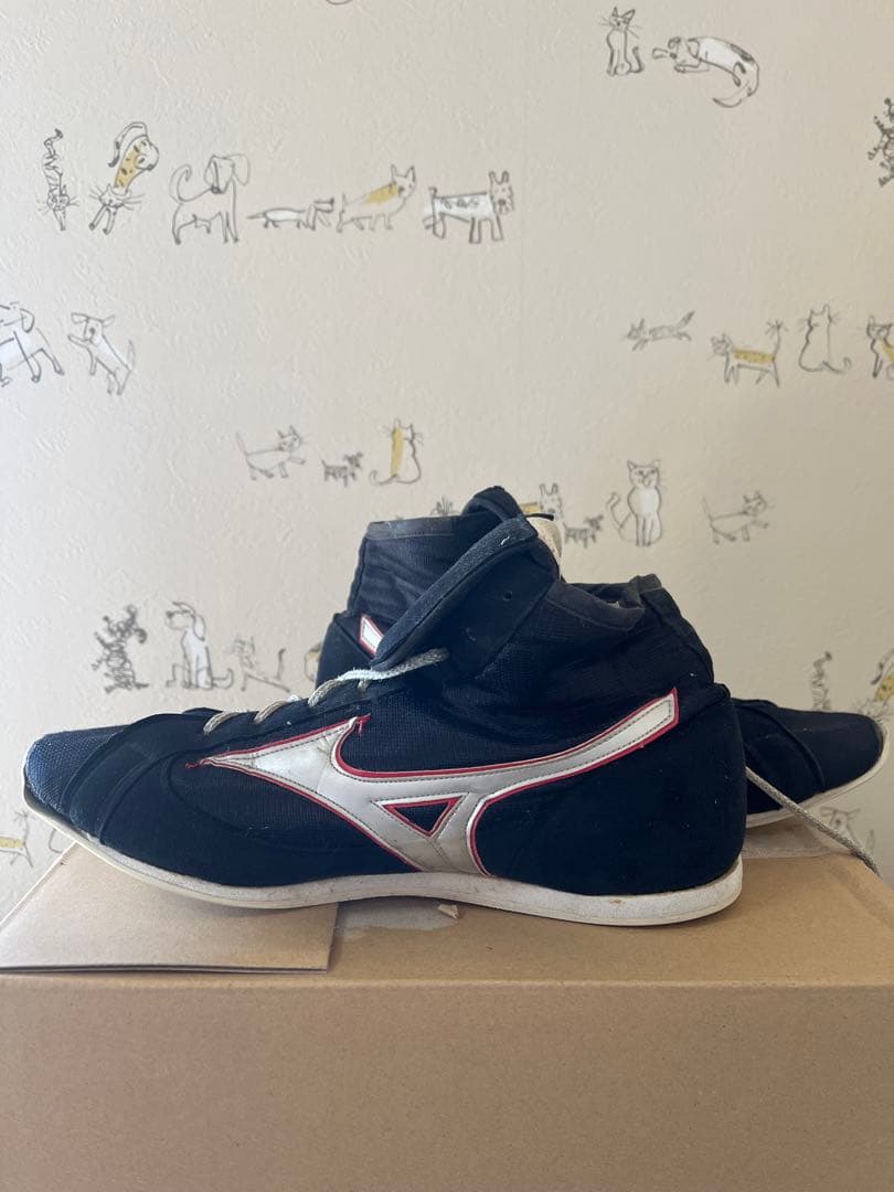 【Mizuno】ボクシングシューズ ハイカット ブラック