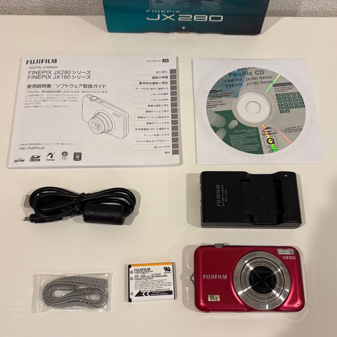 FUJIFILM FINEPIX JX280 デジカメ レッド