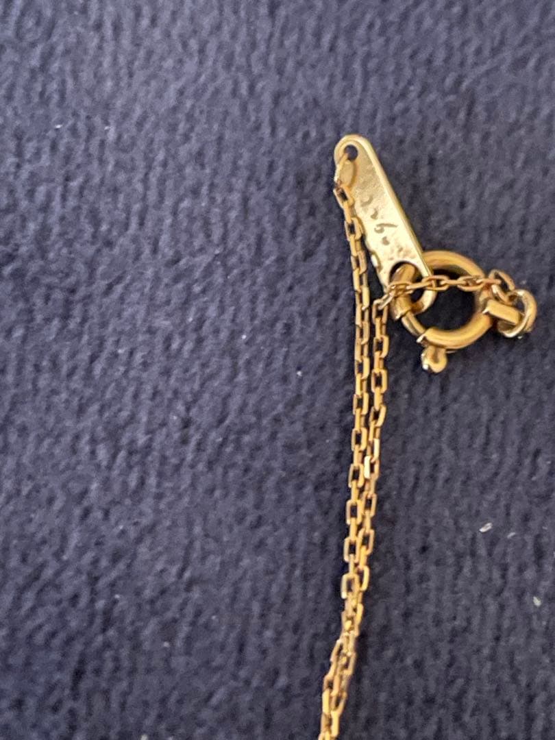 (現行品)agete K10 ダイヤモンド シャンデリア ネックレス 40cm