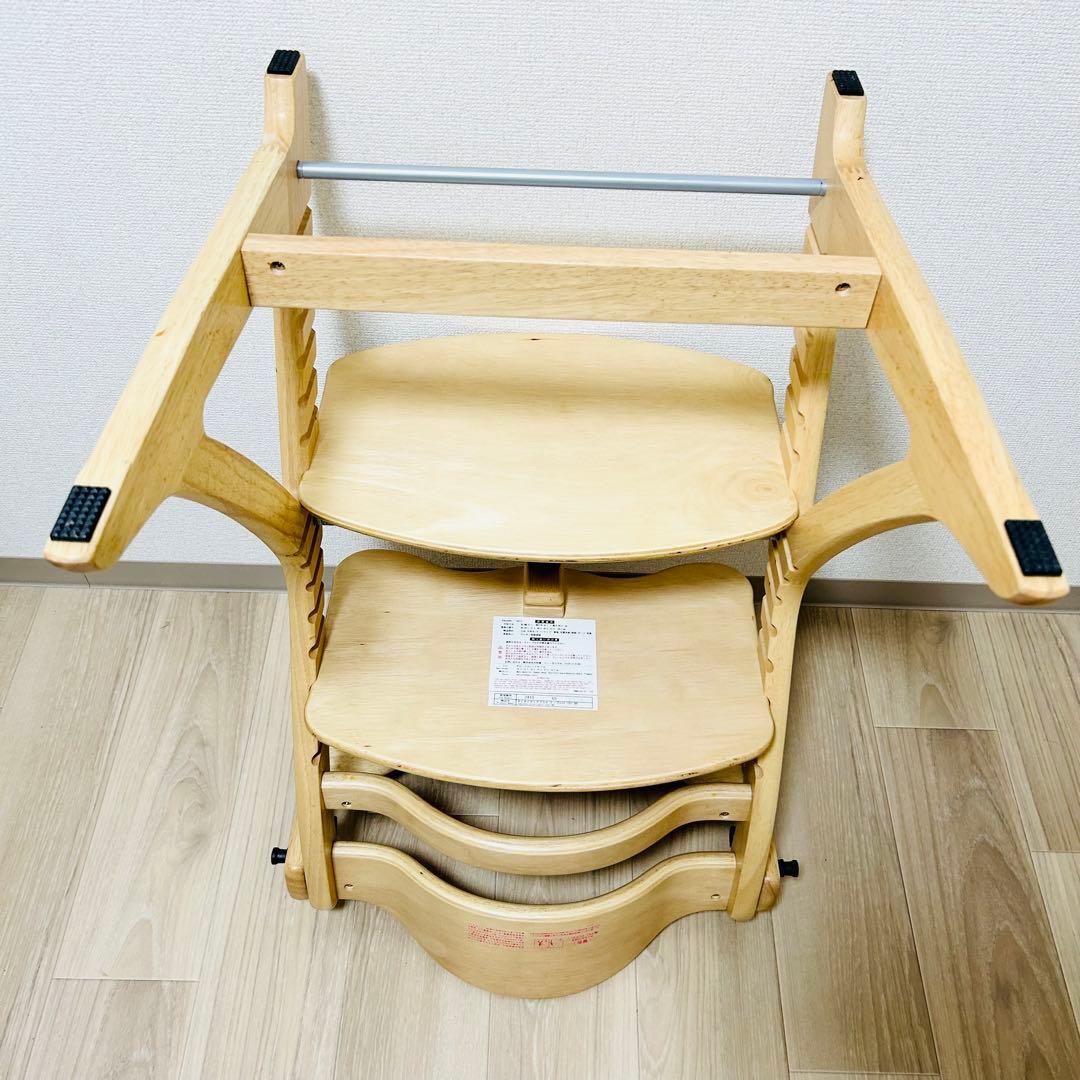 極美品 大和屋 すくすくチェアスリムプラス 純正セーフティベルト付 ハイチェア