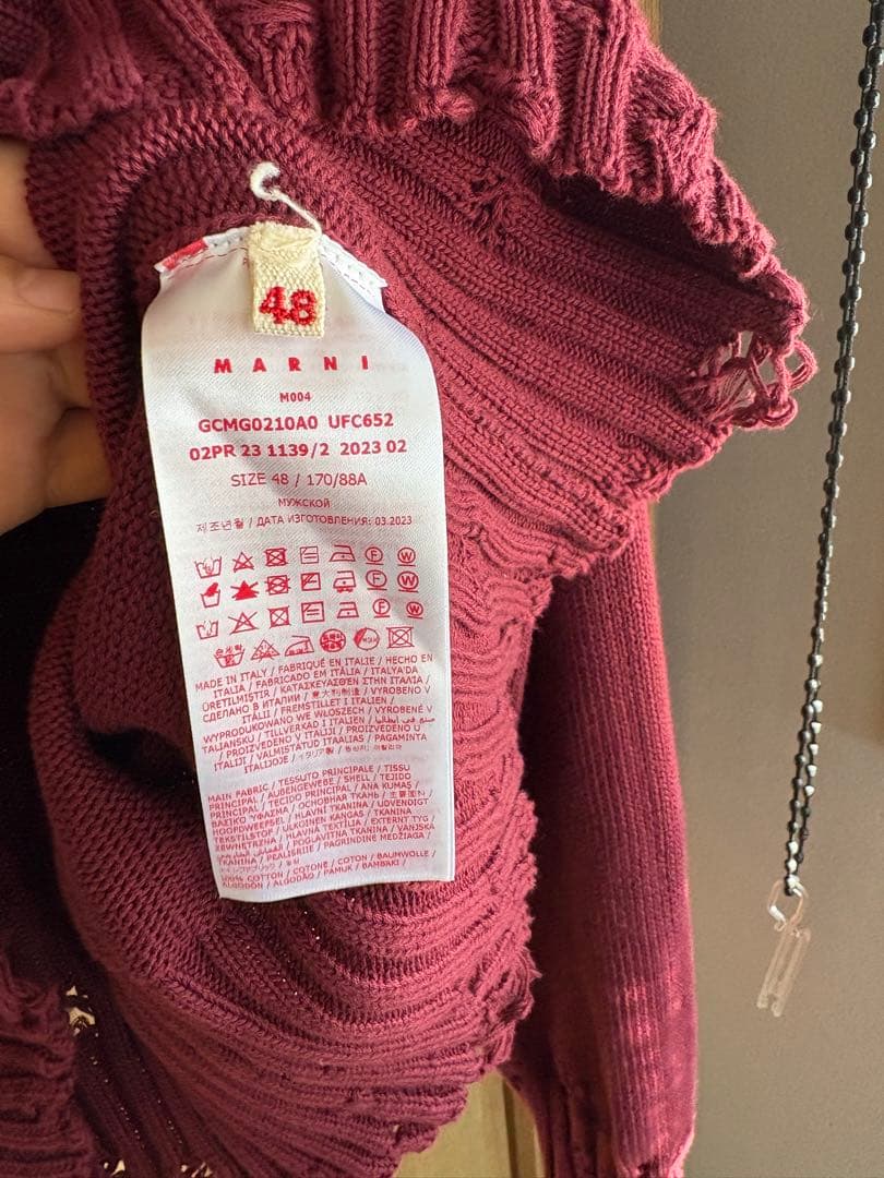 MARNI バーガンディ セーター 48