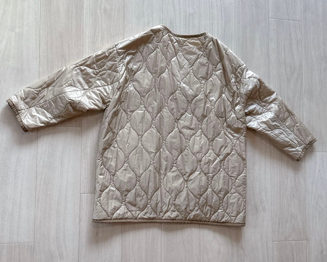 SHENERY キルティングライナー付きオーバーサイズモッズコート