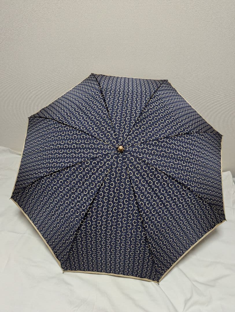 未使用保管品/廃盤品セリーヌ 折り畳み傘 Cマカダム トリオンフ ゴールド金具