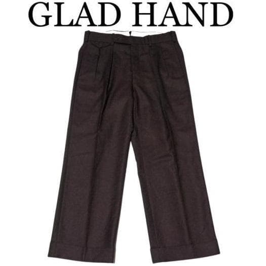 美品定価41800 GLADHAND STOMP FITトラウザーズ ブラウンM