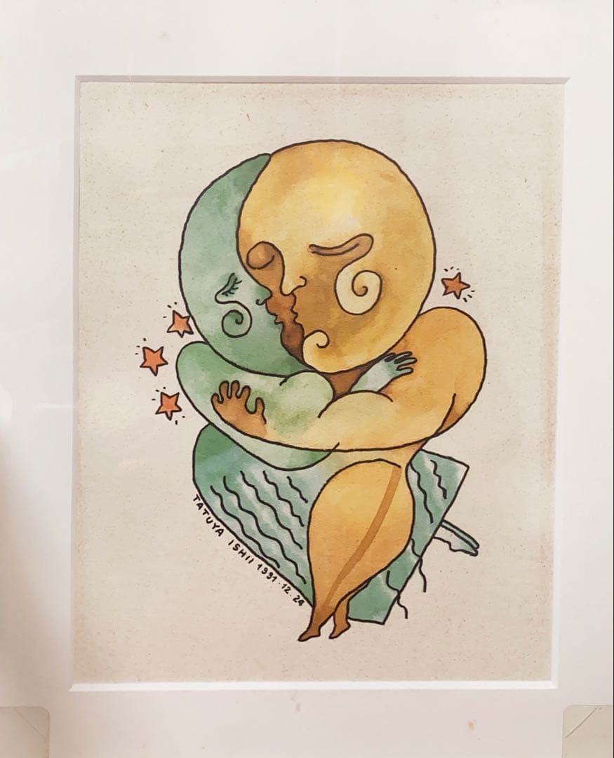 【サマーセール】Tatuya Ishii 石井竜也 水彩画 1991年