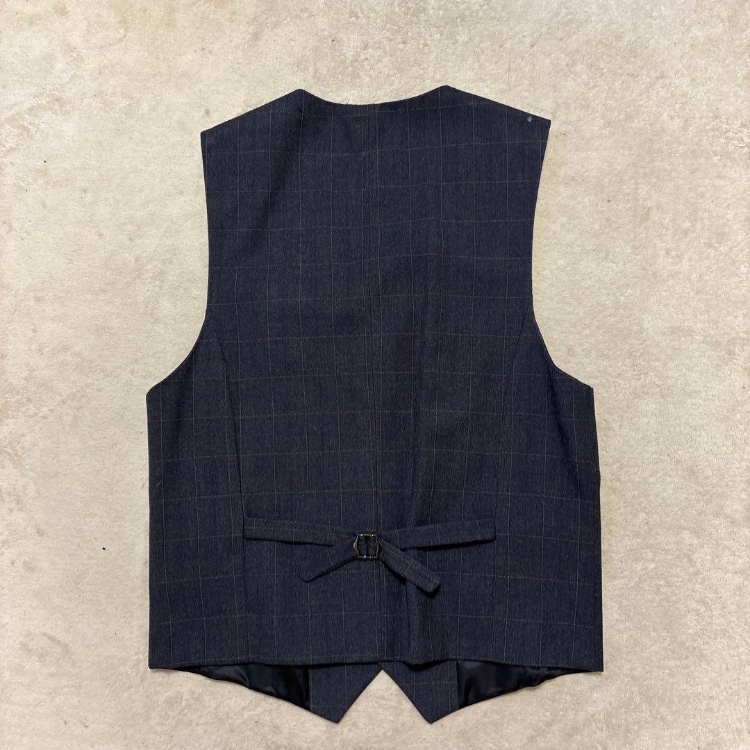 美品⭐️XLサイズ 3ピース　スーツ　ネイビー　チェック　スーツ　大きいサイズ