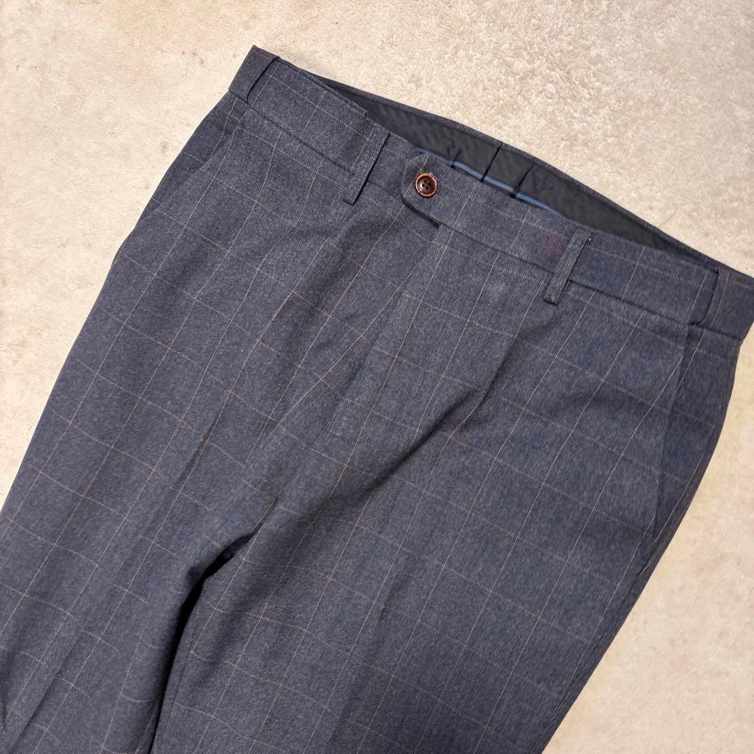 美品⭐️XLサイズ 3ピース　スーツ　ネイビー　チェック　スーツ　大きいサイズ