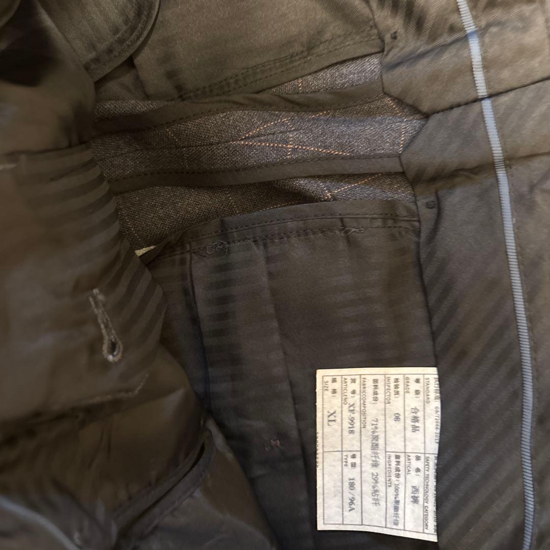 美品⭐️XLサイズ 3ピース　スーツ　ネイビー　チェック　スーツ　大きいサイズ