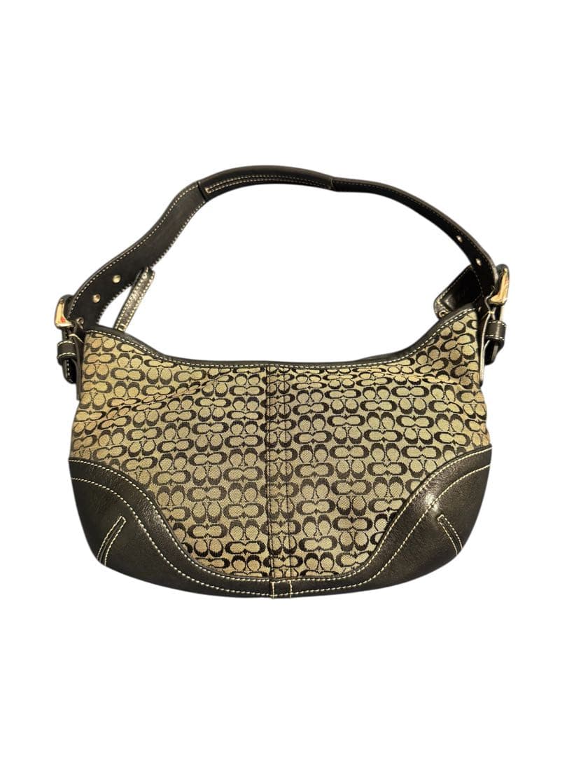 COACH コーチ ハンドバッグ ベージュ/ブラック