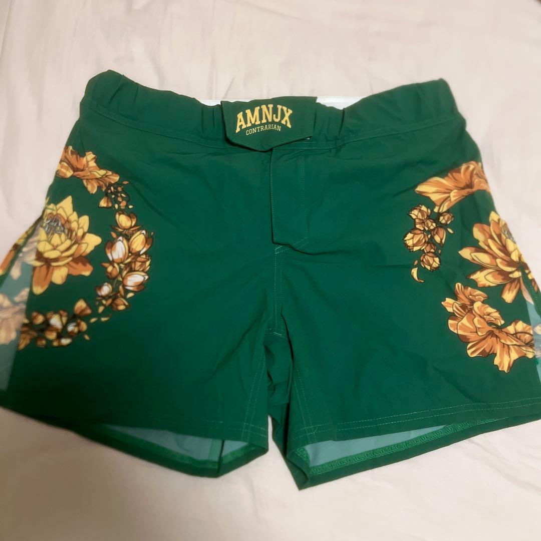 AMNJX 花柄 グリーン ショートパンツ M