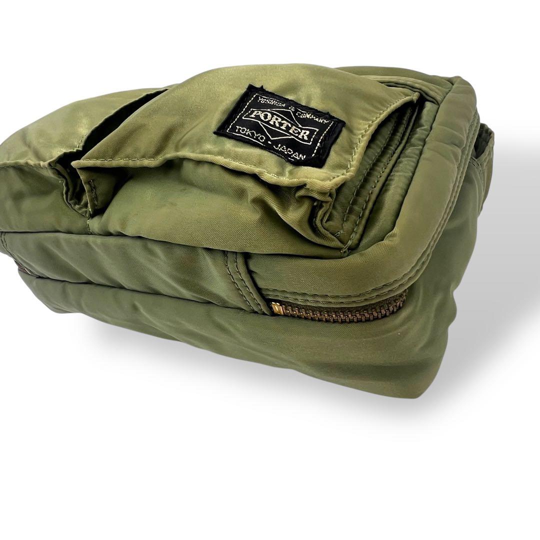 美品PORTER ポーター ショルダーバッグ タンカー セージグリーン596