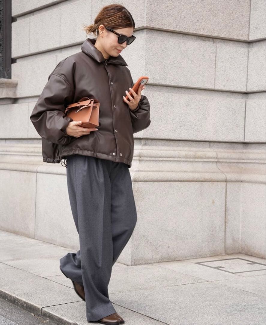 ブラウン ダウンジャケット フリーサイズ