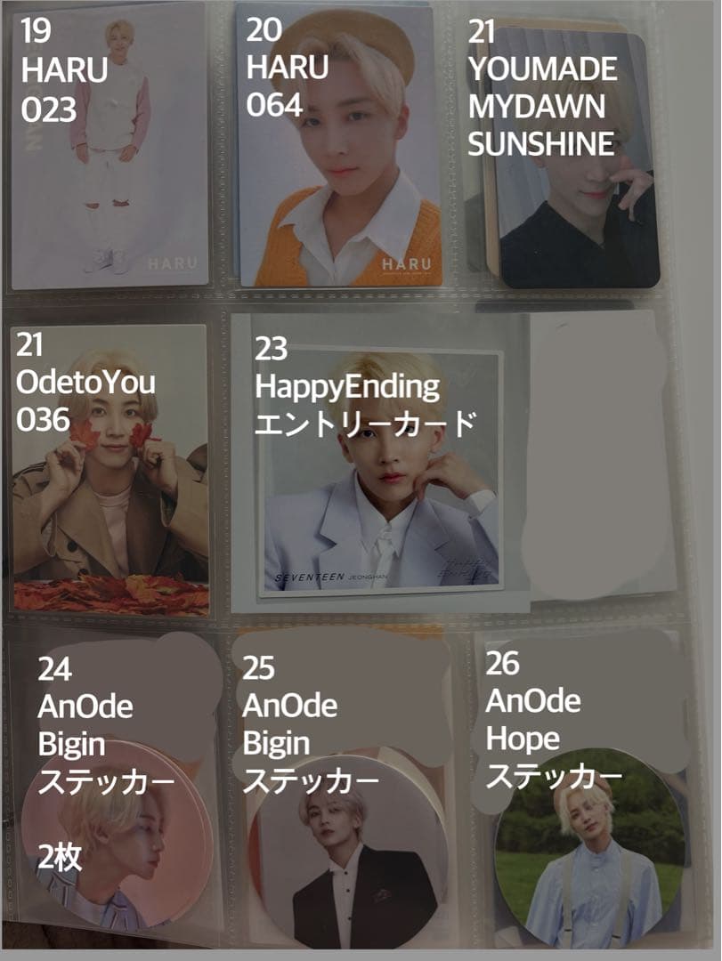 SEVENTEEN ジョンハン トレカ【バラ・まとめ買い可】