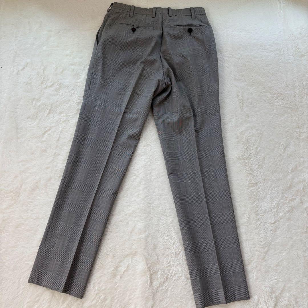 美品　バーバリーブラックレーベル　スーツ　セットアップ　グレー　チェック　36R