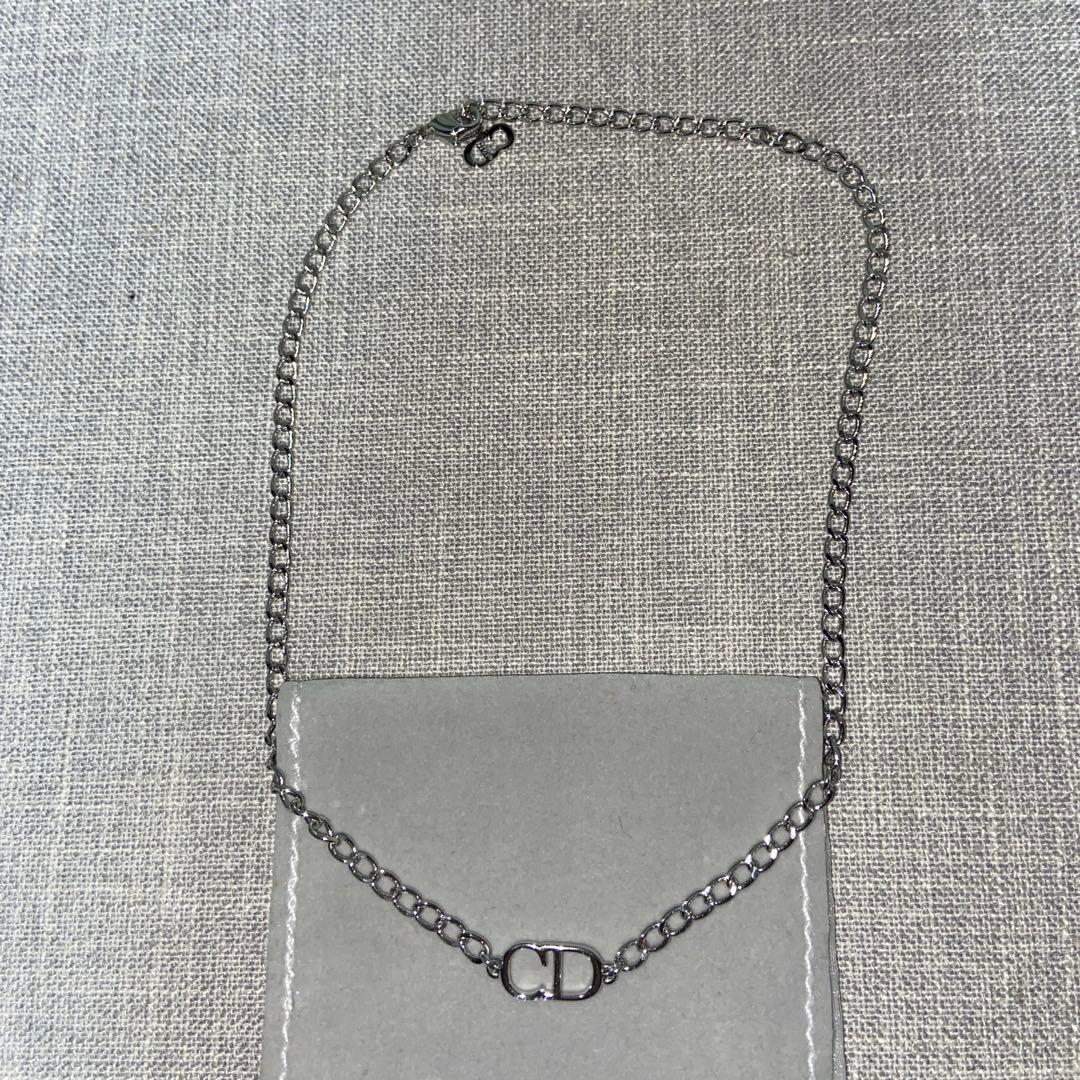 正規品 Dior シルバー CDロゴチェーンネックレス・チョーカー ヴィンテージ