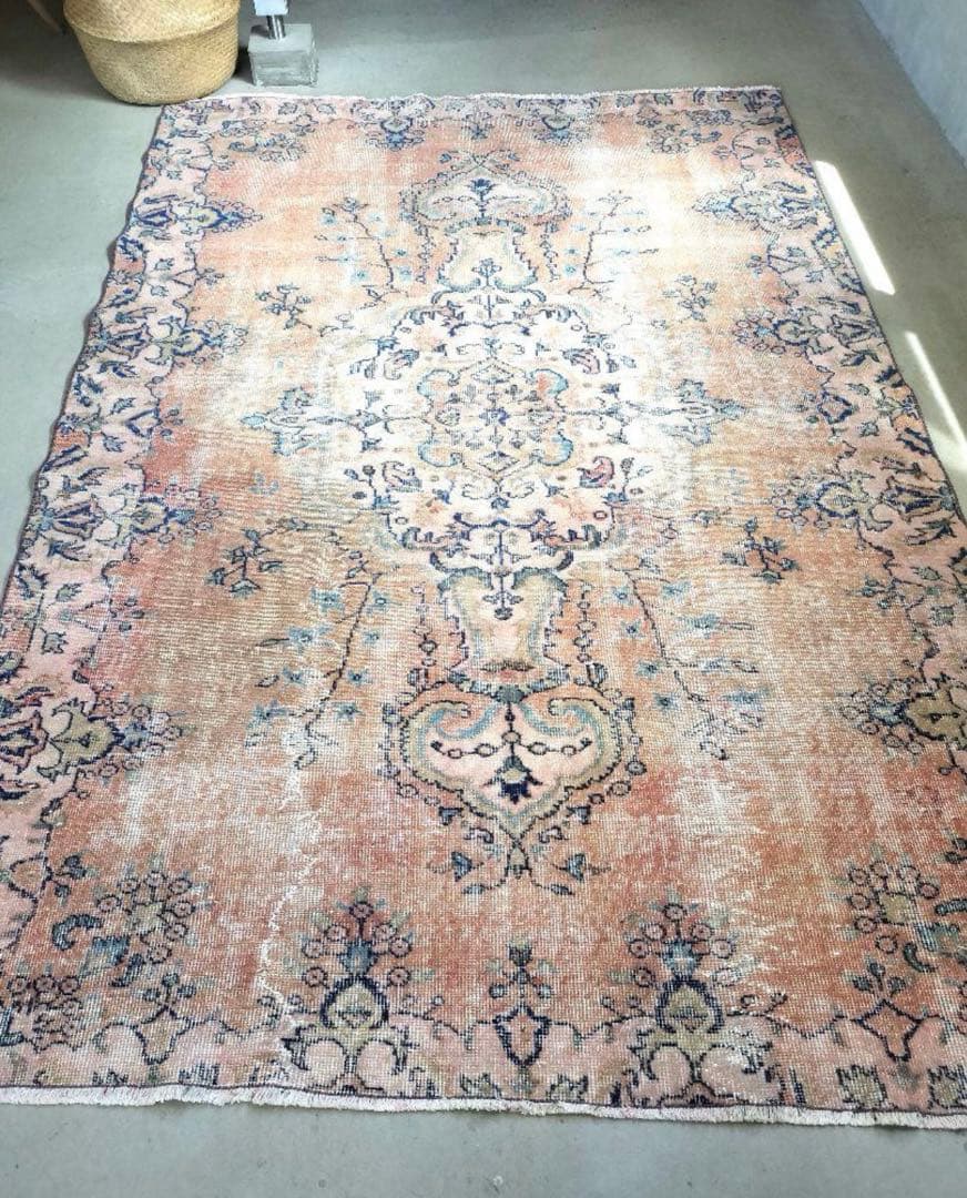 大判　vintage トルコ　ラグ　80s