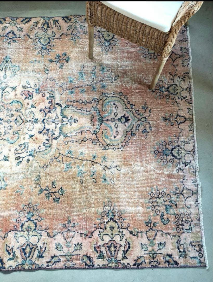 大判　vintage トルコ　ラグ　80s