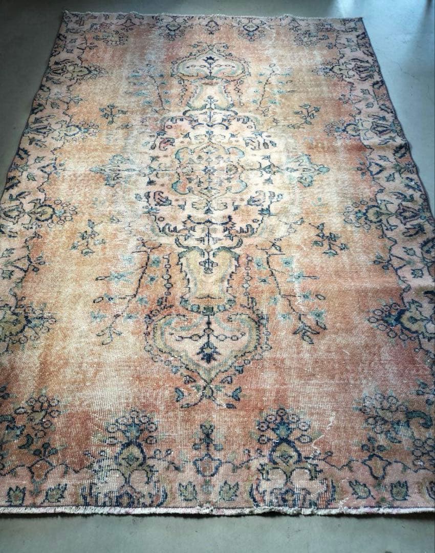 大判　vintage トルコ　ラグ　80s