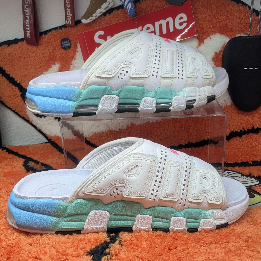 ナイキ エアモアアップテンポ スライド \"アクア 27cm