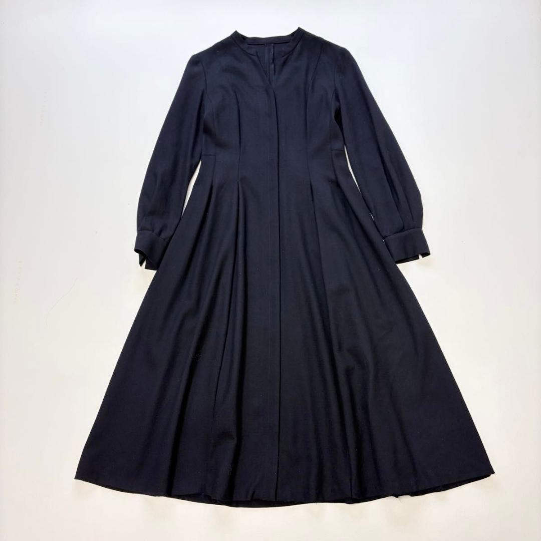 【アナイ】ソフトアムンゼンタックフレアワンピース　ネイビー　36