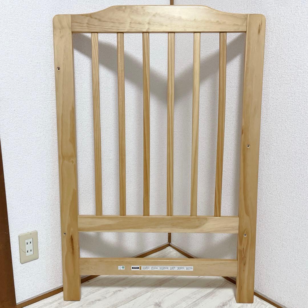美品 部品完備 KATOJI ハイシートベビーベッド ナチュラル 02399