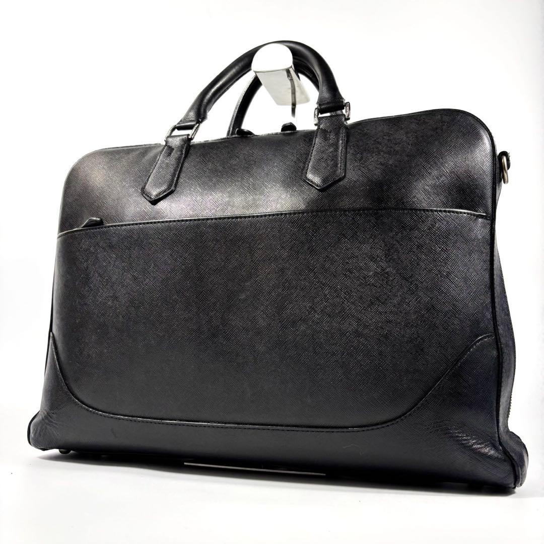 ✨美品✨ペッレモルビダ ビジネスバッグ 2室 A4可 キャピターノ ブラック 黒