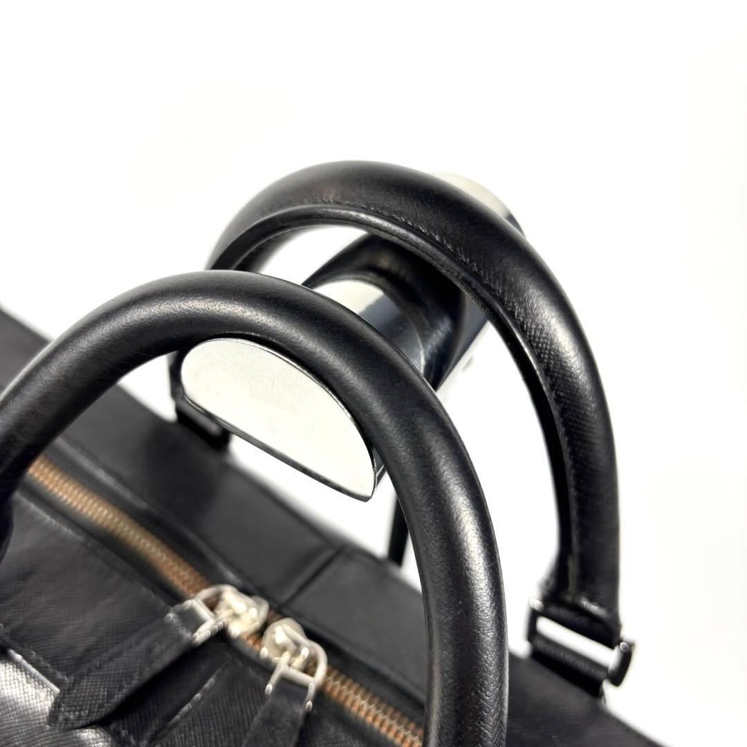 ✨美品✨ペッレモルビダ ビジネスバッグ 2室 A4可 キャピターノ ブラック 黒