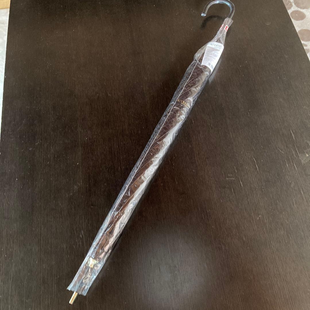 【新品未使用】GIVENCHY クロコダイル柄　アンブレラ 傘 ジバンシー　黒