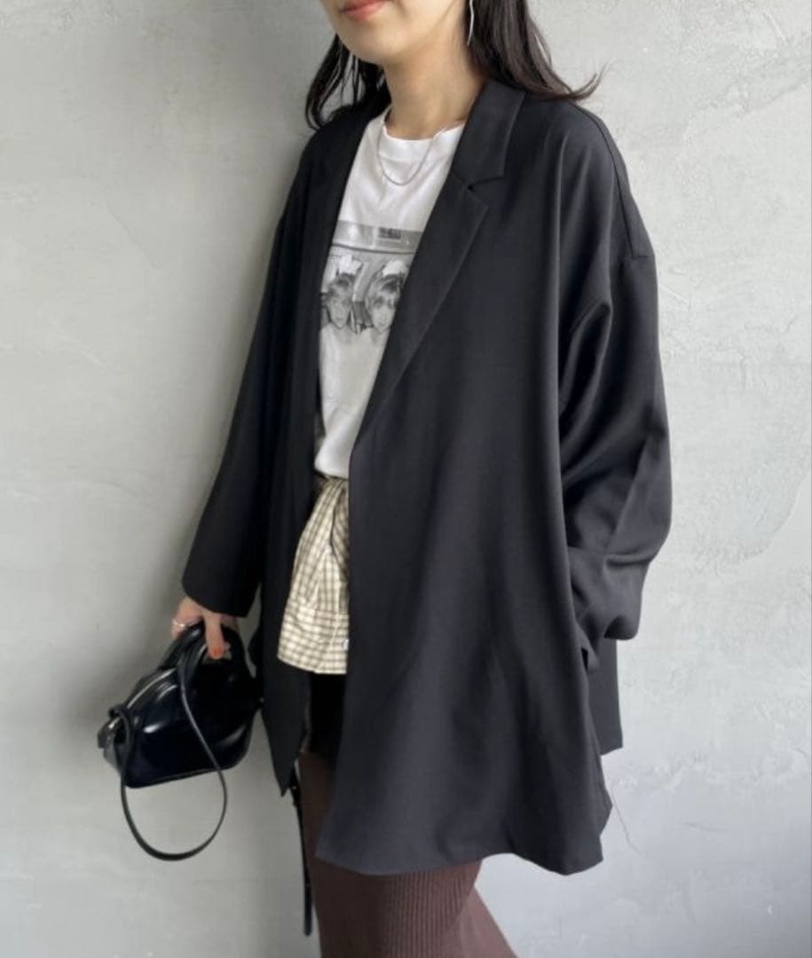 美品　mizuiro ind/ミズイロインド　テーラードシャツジャケット