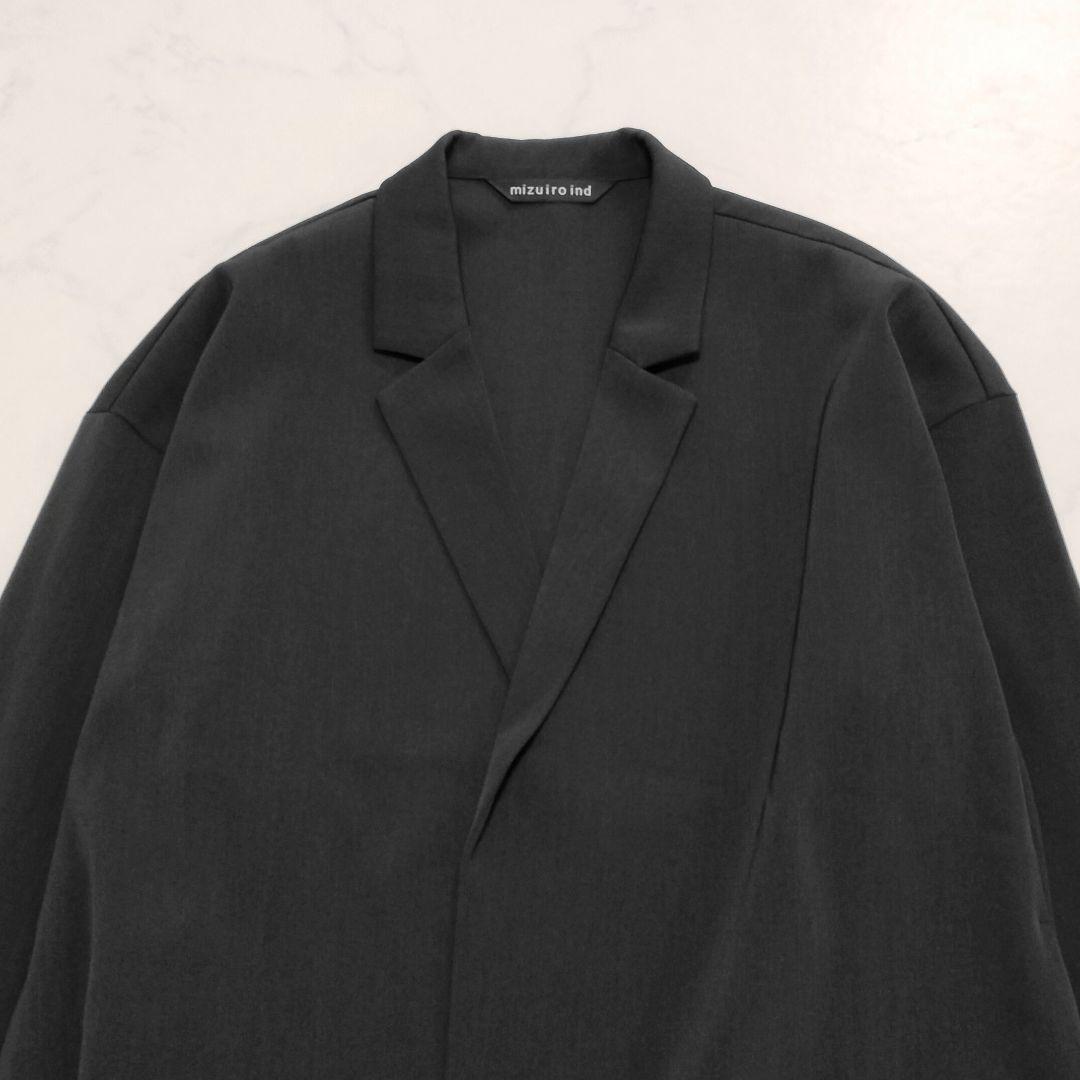 美品　mizuiro ind/ミズイロインド　テーラードシャツジャケット
