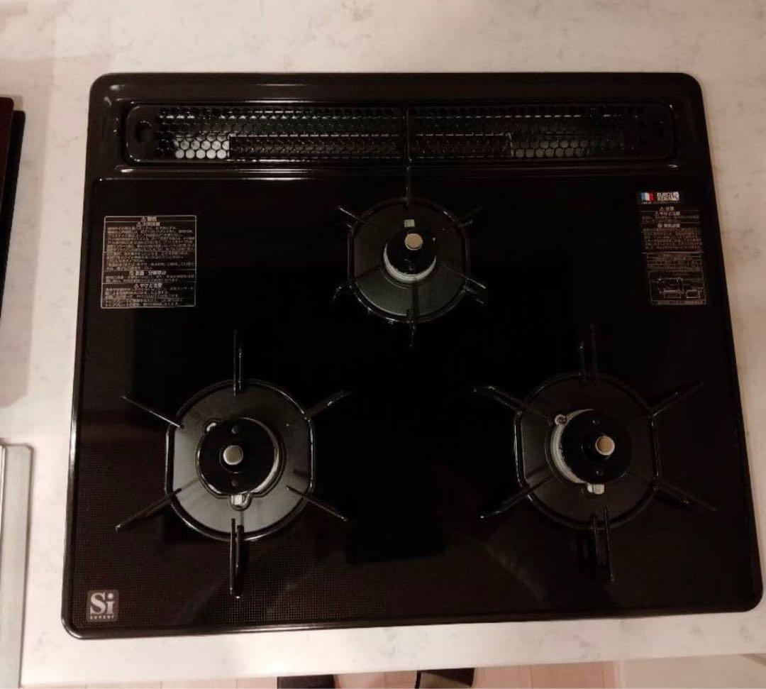 ハーマン ガスビルトインコンロ 60cm ガラストップ 水無両面焼