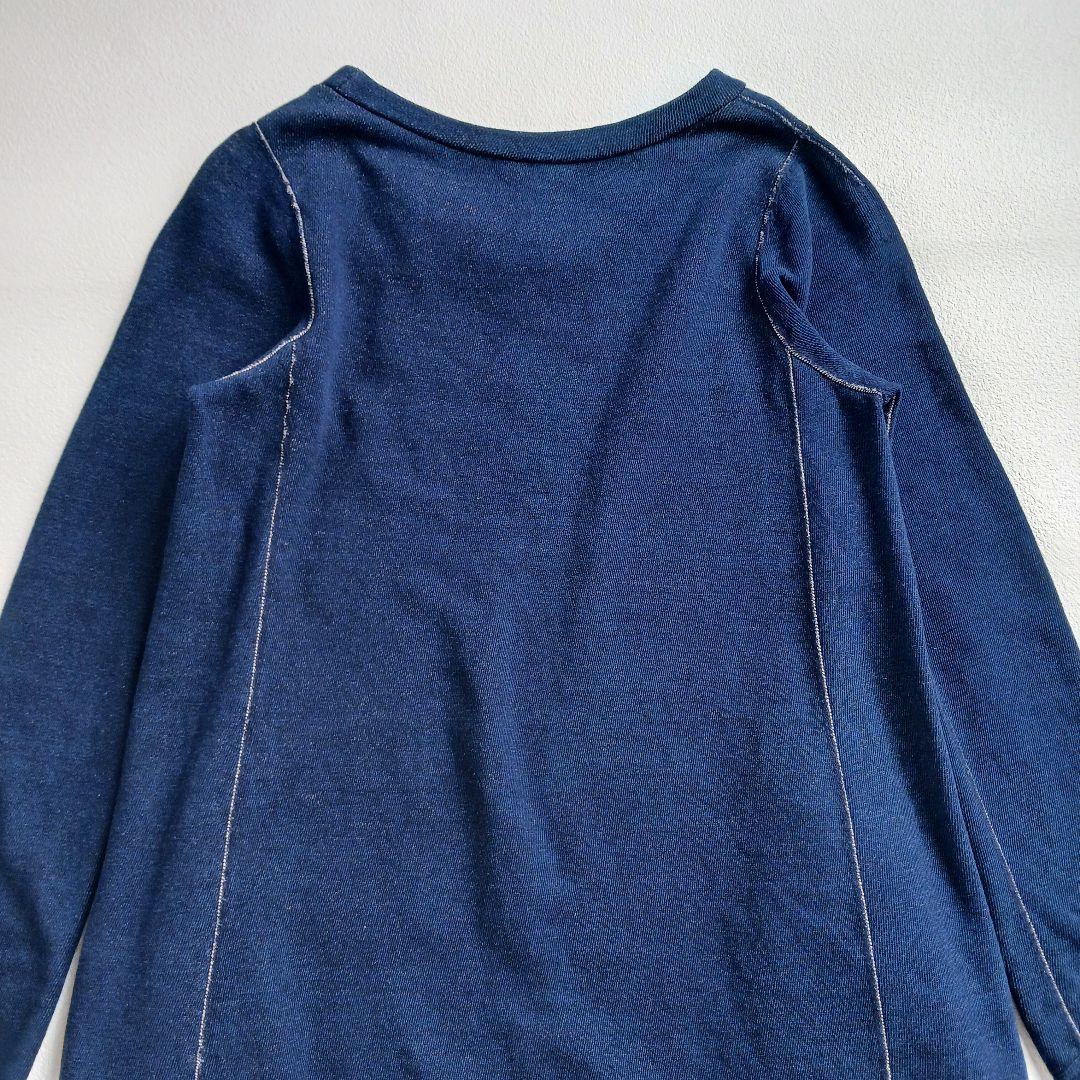 45R　スウェットワンピース　マキシ　ワイドシルエット　ゆったり　インディゴ